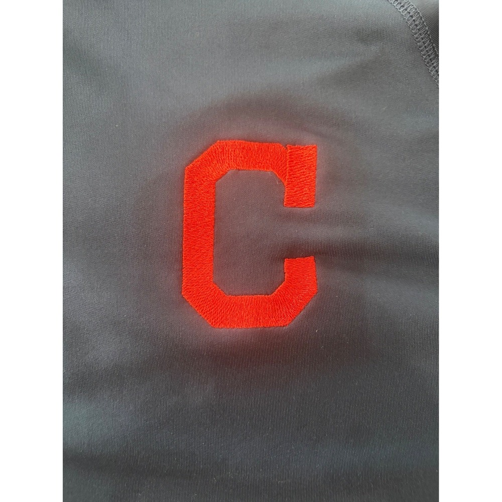 CBUK Cutter Buck Cleveland Indians Quarter Zip Pullover Mens Large Navy Blue MLB - Picture 4 of 7